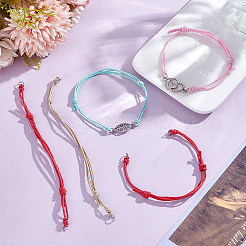30 Stück gewachste Baumwollschnur in 5 Farben zur Herstellung von DIY-Armbändern.&nbsp;AJEW-HY00006