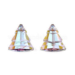 120pcs breloques en verre transparent galvanisé&nbsp;EGLA-N006-072