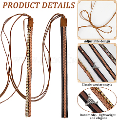 4 шт. 4 стиля этнический стиль искусственная кожа регулируемая повязка на шляпу&nbsp;AJEW-CP0007-19