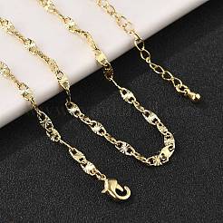 Овальные звенья цепи из текстурированной латуни для женщин и мужчин NJEW-F337-04G