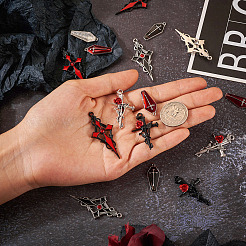 24шт 6 стиля подвески из сплава с эмалью ENAM-TA0001-56