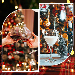 12 Stück Weihnachtsthema im tibetischen Stil aus Legierung und Glas&nbsp;AJEW-SC0002-02