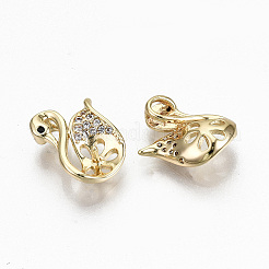 Charms in ottone con zirconi cubici trasparenti&nbsp;LS-KK-R117-010-NF