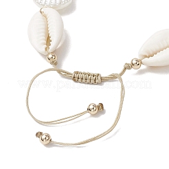 Браслеты из бисера из натуральных смешанных ракушек каури BJEW-JB11862-02