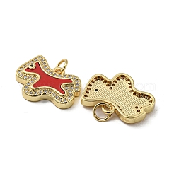 Латунные микро проложить кубического циркония подвески KK-H457-04G-02