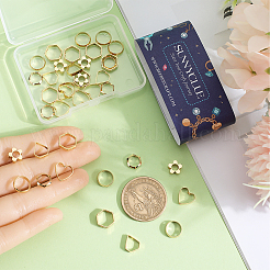 48шт. 6 стиля латунной бусины рамки KK-SC0004-62