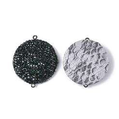 Соединители со стразами из полимерной глины&nbsp;RB-T013-08C