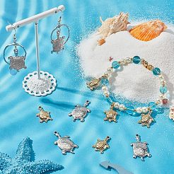 10個2スタイル304ステンレススチールペンダント  カメ  ゴールデン·ステンレス鋼色  5個/スタイル&nbsp;STAS-UN0031-13
