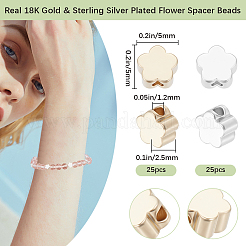 50шт 2 цвета латунные бусины KK-BBC0016-48