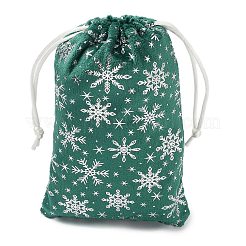 Weihnachtssäckchen aus Samt mit Silberprägung&nbsp;ABAG-Q053-01B-02F