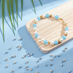 60 шт. 2 цвета латунные обжимные бусины KK-AR0003-88