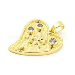 Латунные микропаве прозрачные подвески с фианитом KK-P263-09B-G