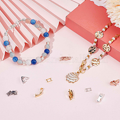 16 комплект двухцветных латунных раскладывающихся застежек&nbsp;KK-SC0005-45A