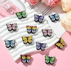 12шт 6 стиля бабочки пищевые экологически чистые силиконовые бусины&nbsp;SIL-CJ0001-89