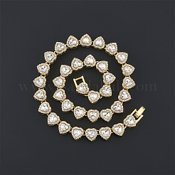 1 шт. сердце из цинкового сплава со стразами&nbsp;NJEW-SP0001-06G