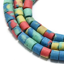 Окрашенные синтетические бирюзовые бусы нити&nbsp;G-D356-B01-01