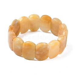 Bracelets extensibles en perles de jade topaze naturelle pour femmes et hommes&nbsp;BJEW-I323-02B