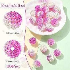 Cuentas acrílicas de perlas de imitación 40pcs&nbsp;OACR-FS0002-89A-12