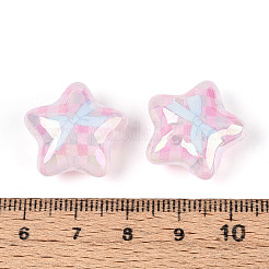 Прозрачные акриловые бусины с уф-покрытием&nbsp;PACR-N017-02A