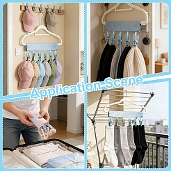 Organisateur de vêtements suspendus en tissu avec pinces à linge&nbsp;AJEW-WH0455-394A