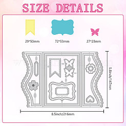 Углеродистая сталь разрезает трафареты&nbsp;DIY-WH0309-1956