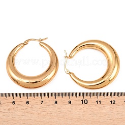 Orecchini a cerchio in acciaio inossidabile 304 placcati ioni (ip)&nbsp;X-EJEW-O096-45G