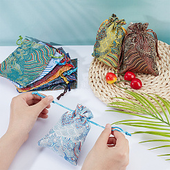 10шт. 10 стильных шелковых и парчовых мешочков ABAG-NB0001-86