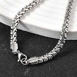 5 мм цепочка из нержавеющей стали 304 пшеничного цвета для мужчин STAS-V011-02P