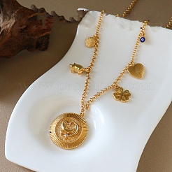 Collane con pendente multiplo a forma di moneta&nbsp;WG98C8B-01