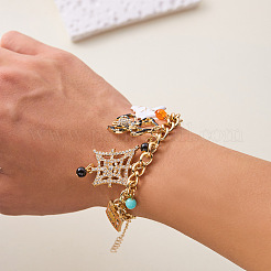 Braccialetti con ciondoli in lega smaltata di Halloween&nbsp;FS-WG2C6A9-01
