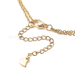 Многорядные браслеты с подвесками из нержавеющей стали 304 AJEW-AN00511