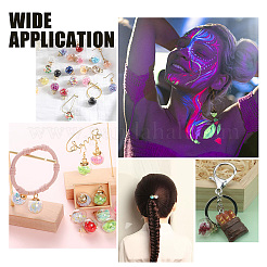 50 шт. двухцветные светящиеся стеклянные подвески GLAA-PH0002-59