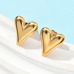 Ожерелья и серьги-гвоздики в форме сердца из нержавеющей стали 304 для женщин SJEW-B020-06G