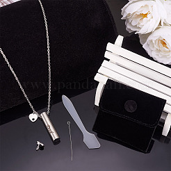 1 stück wort 304 edelstahl säule urne asche halskette&nbsp;DIY-TA0010-07D