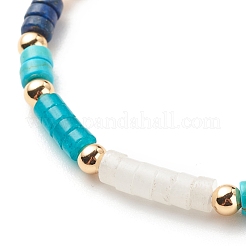 Conjunto de collar y pulsera con cuentas de disco de piedras preciosas mixtas naturales y sintéticas&nbsp;SJEW-JS01244