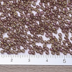 MIYUKIラウンドロカイユビーズ  日本製シードビーズ  （rr301)ダークトパーズレインボーゴールド光沢  11/0  2x1.3mm  穴：0.8mm  約1100PCS /ボトル  10 G /ボトル&nbsp;SEED-JP0008-RR0301
