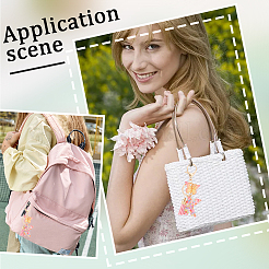 Брелок с кисточкой из цинкового сплава KEYC-WH20004-12O