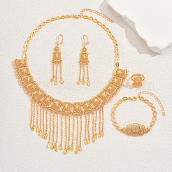 Роскошные кисточки из сплава браслеты и серьги и ожерелья и кольца наборы для женского банкета свадьбы помолвки KG6183