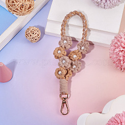 Adornos colgantes de flores tejidos a mano&nbsp;KEYC-TAC0009-02KCG-05