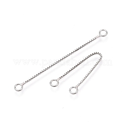 Антикоррозийное родиевое покрытие 925 звено цепи из стерлингового серебра STER-N016-06P