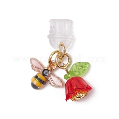Сплав нержавеющей стали акриловые пчелы подвески ПВХ мобильные пылезащитные заглушки&nbsp;PALLOY-JF03633
