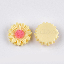 樹脂カボション  ヒマワリ  シャンパンイエロー  15x5mm&nbsp;CRES-T010-60H