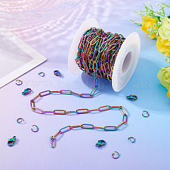 Наборы для самостоятельного изготовления цепочек-скрепок из нержавеющей стали 304&nbsp;DIY-TA0012-49