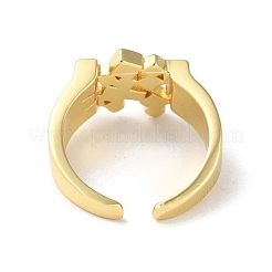 Стойка покрытие латунь открытые манжеты кольца RJEW-M158-01G