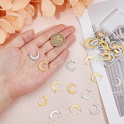 40 шт. 2 цвета латунные подвески-соединители с покрытием из стойки KK-HS0014-97