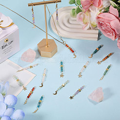 15 шт. 5-цветные подвески из натурального сердолика PALLOY-CA00041