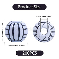 200 шт. Непрозрачные акриловые бусины&nbsp;MACR-PA0001-15