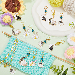 Наборы счетчиков цепочек для вязания рядов и маркеров для запирания петель HJEW-AB00513