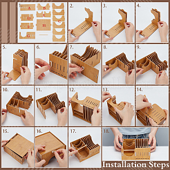 DIY-Klebebandspender aus Kupferfolie aus Holz&nbsp;AJEW-WH0270-375B