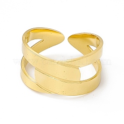 Ионное покрытие(ip) 304 нержавеющая сталь манжета кольцо для женщин RJEW-C060-09G